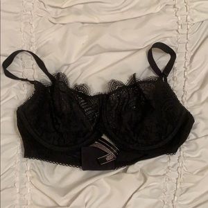VS Black Lace Sheer Unlined Bra
